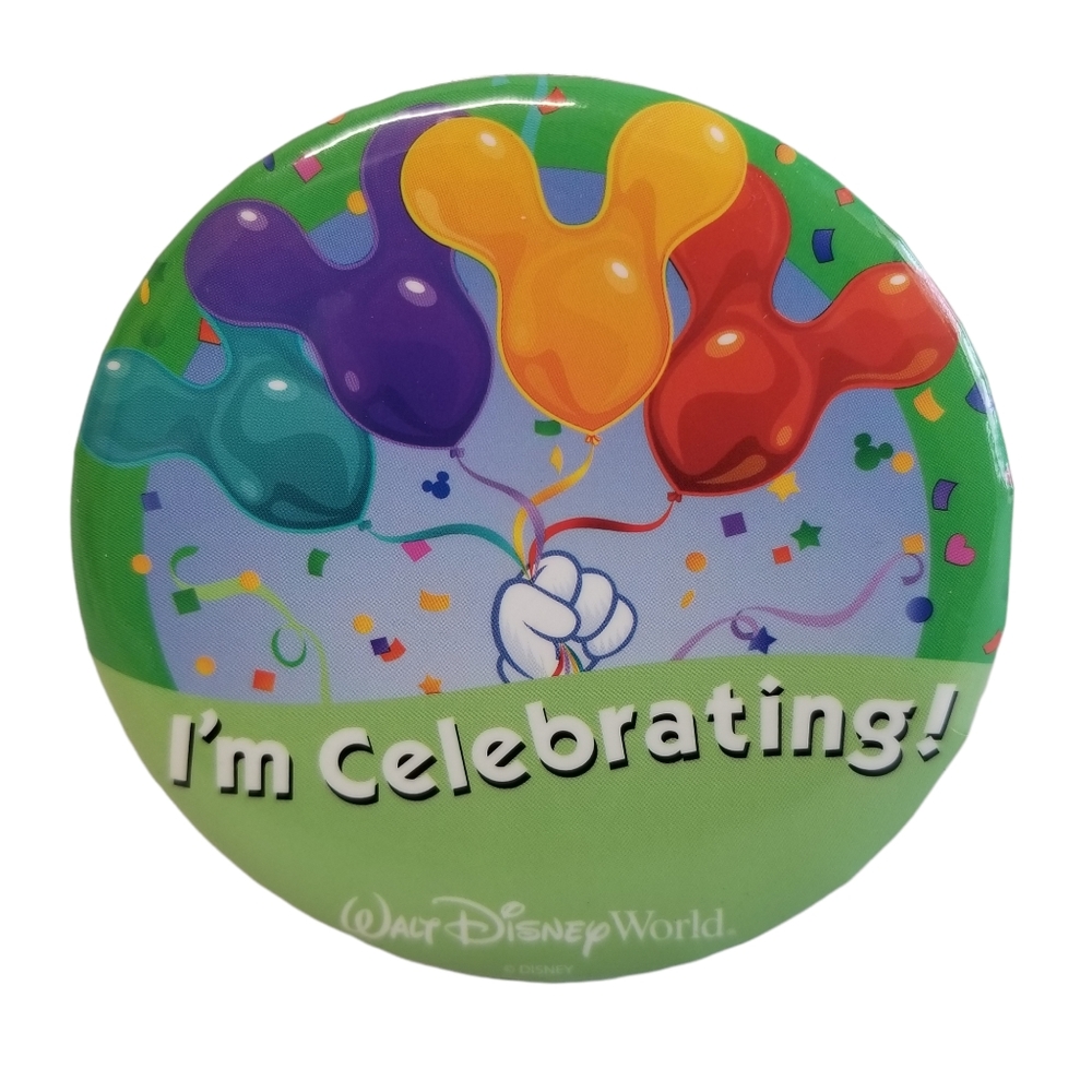 Disney World I'm Celebrating Button Pin